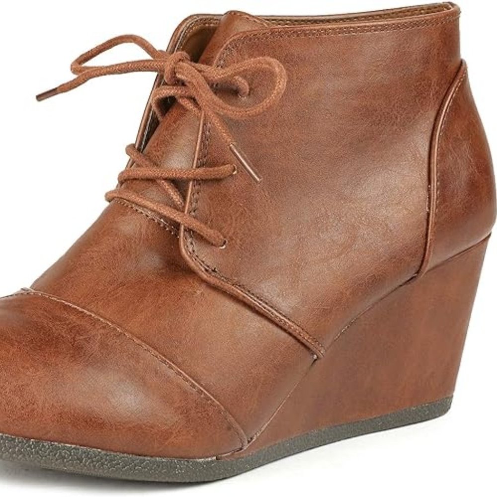 Low Wedge Heel Booties